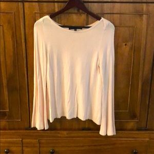 WHBM Bell Sleeve Light Pink Sweater